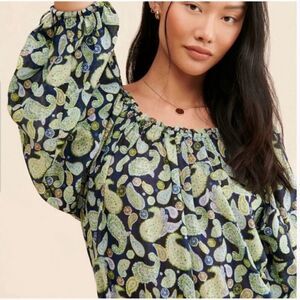 Free People Sundown Paisley Bodysuit